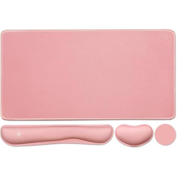 4-in-1 Large Mouse Pad, Keyboard Wrist Rest Pad & Wrist Support Mousepad Set - Picture 8 of 8